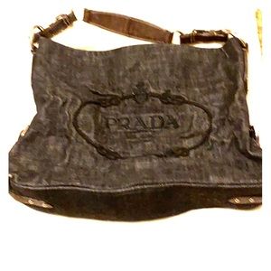 Jean Prada logo shoulder bag.